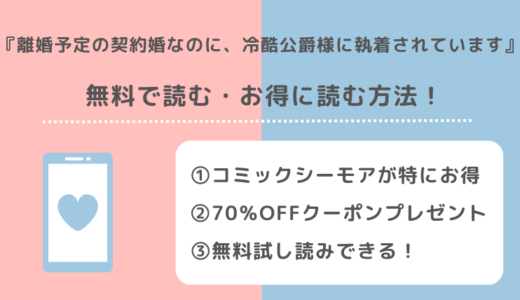 zipで無料で離婚予定の契約婚なのに、冷酷公爵様に執着されていますを全巻読む危険性！お得な電子コミックサイトも紹介